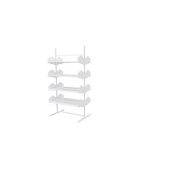 Wille bibliotek fritstående med metalhylder, 90 cm