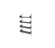 Wille bibliotek vægmonteret med metalhylder, 90 cm
