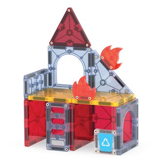 Magna-Tiles Brandbil med pullback og figur 27 dele