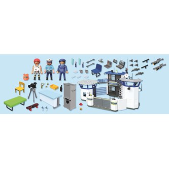 Playmobil politistation med fængsel