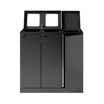 Bica advanced 3-rums affaldssortering med og uden låg 3x65 l