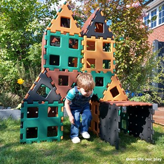 Polydron byggeklodser XL i naturfarver 36 dele