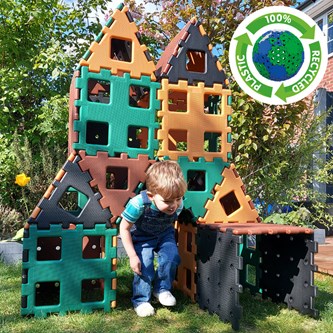 Polydron byggeklodser XL i naturfarver 36 dele