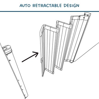 Børnegitter 55–113,5 cm foldbart