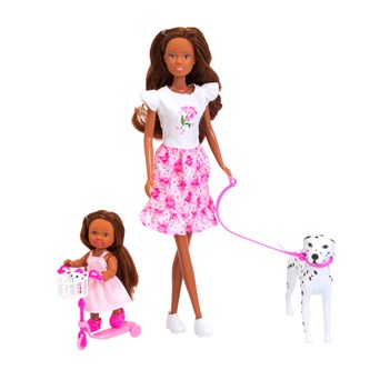 Steffi Love dukke med Evi og hunde