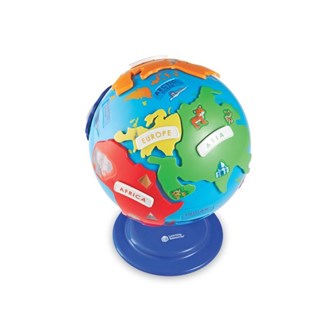 Pusleglobus – lær verdensdelene at kende