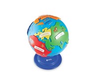 Pusleglobus – lær verdensdelene at kende