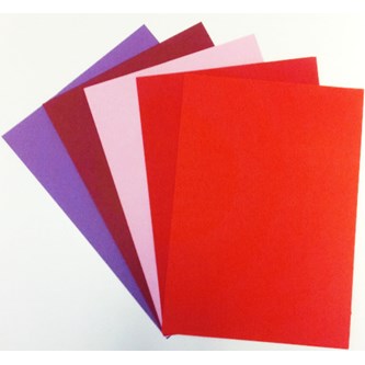 Dekorationskarton A2 rød-lilla 50 ark
