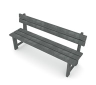 RECYCLED siddebænk med ryglæn RC0961