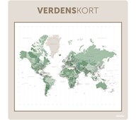Læringstavle - verdenskort 120x120
