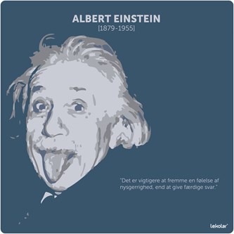 Læringstavle - Albert Einstein fysik og kemi 120x120