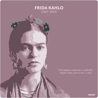 Læringstavle - Frida Kahlo billedkunst 120x120