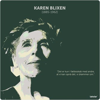 Læringstavle - Karen Blixen literatur 120x120