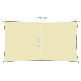 Sidesejl 1,5x3