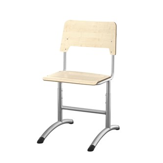 Como stol FSC justerbar stor sæde sølv stel