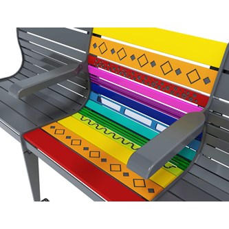 Ergonomisk og sensorisk bænk, 3-sædet