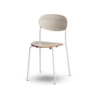 Collab stol FSC 4 ben sh 45 cm sølv stel