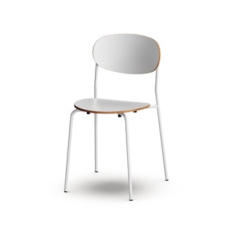 Collab stol FSC 4 ben sh 45 cm sølv stel