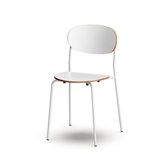 Collab stol FSC 4 ben sh 45 cm sølv stel