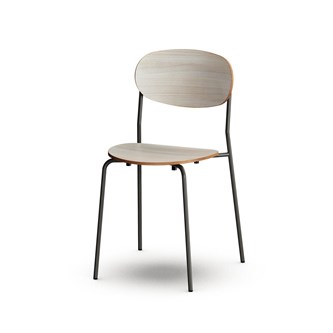 Collab stol FSC 4 ben sh 45 cm sort stel