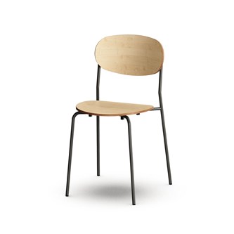 Collab stol FSC 4 ben sh 45 cm sort stel