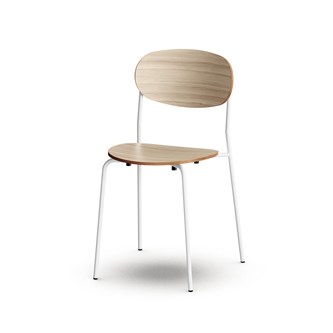 Collab stol FSC 4 ben sh 45 cm hvidt stel