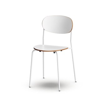 Collab stol FSC 4 ben sh 45 cm hvidt stel