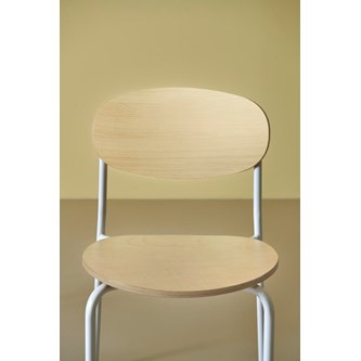 Collab stol FSC 4 ben sh 45 cm hvidt stel