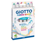 Giotto Turbo Giant tuscher pastel 6 stk.