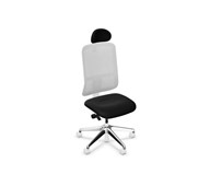 Utila Mesh kontorstol lysegråt stel SA2T med nakkestøtte Era