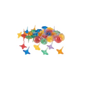 Transparent snurretop 36 stk.