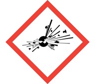 Etiket GHS01 Eksplosiv 100×100 mm 4 stk.