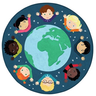 Legetæppe verdens børn Ø100 cm