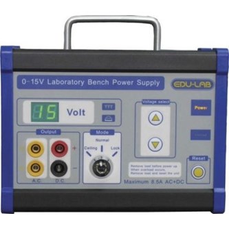 Spændingsaggregat AC/DC, 0–15 V