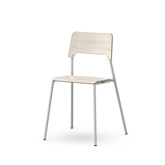 Como stol FSC 4-ben sh 45 cm mellem sæde sølv stel