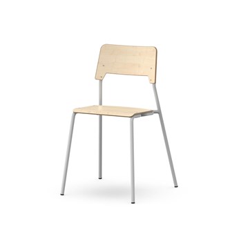Como stol FSC 4-ben sh 45 cm mellem sæde sølv stel