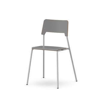 Como stol FSC 4-ben sh 45 cm mellem sæde sølv stel