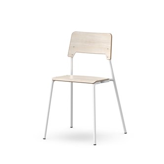 Como stol FSC 4-ben sh 45 cm mellem sæde hvidt stel
