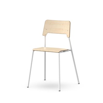 Como stol FSC 4-ben sh 45 cm mellem sæde hvidt stel