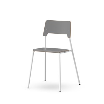 Como stol FSC 4-ben sh 45 cm mellem sæde hvidt stel