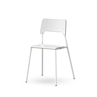 Como stol FSC 4-ben sh 45 cm mellem sæde hvidt stel
