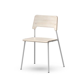 Como stol FSC 4-ben sh 45 cm stor sæde sølv stel