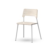 Como stol FSC 4-ben sh 45 cm stor sæde sølv stel