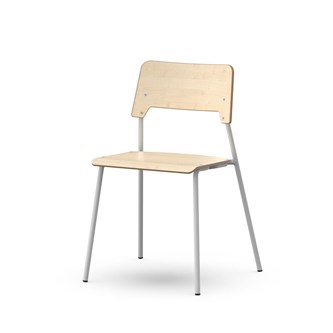 Como stol FSC 4-ben sh 45 cm stor sæde sølv stel