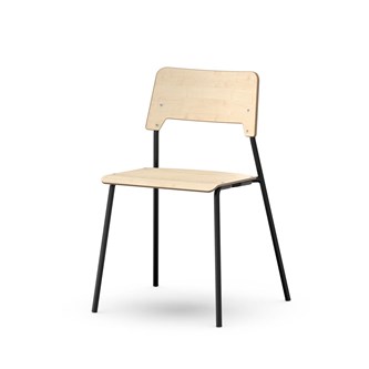Como stol FSC 4-ben sh 45 cm stor sæde sort stel