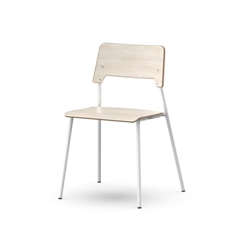 Como stol FSC 4-ben sh 45 cm stor sæde hvidt stel