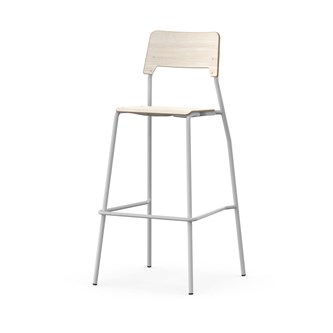 Como stol FSC 4-ben sh 75 cm mellem sæde sølv stel