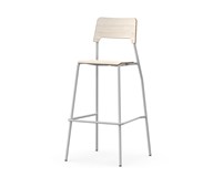 Como stol FSC 4-ben sh 75 cm mellem sæde sølv stel