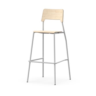 Como stol FSC 4-ben sh 75 cm mellem sæde sølv stel