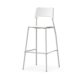 Como stol FSC 4-ben sh 75 cm mellem sæde sølv stel
